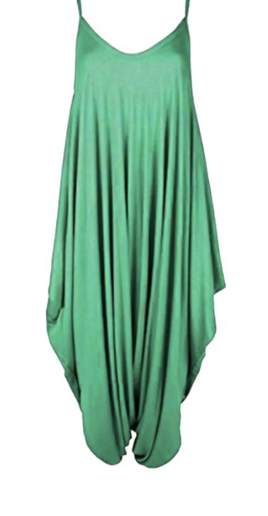 Harem Style Jumpsuit – ( Black Or Emerald Green )